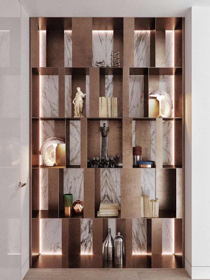 Aanjana Arts bronze display niche wall