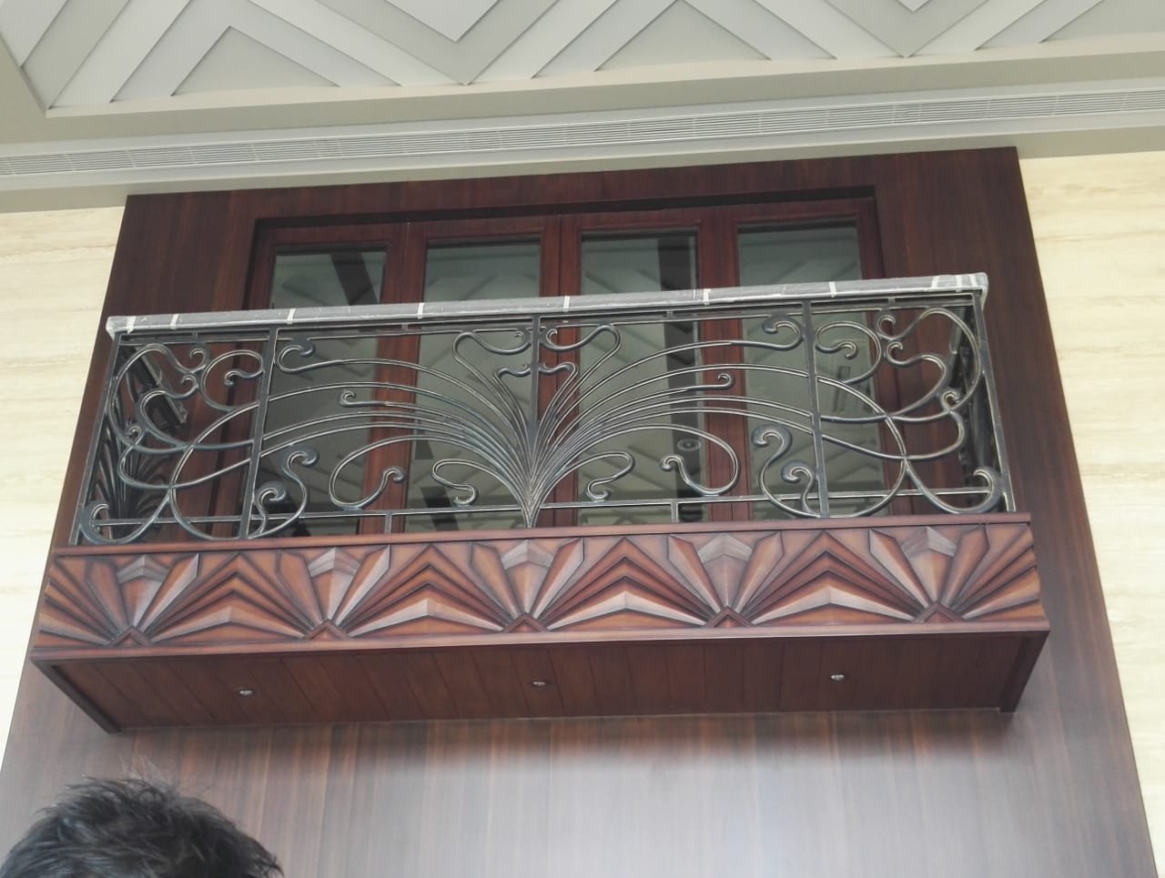 Aanjana Arts ornate iron balcony panel