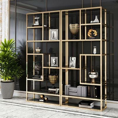 Aanjana Arts gold frame display shelf unit